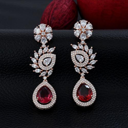 Drop Colored Diamond Earrings