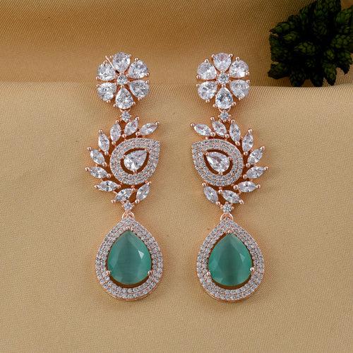 Drop Colored Diamond Earrings