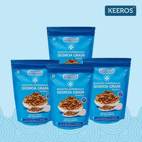 Keeros Lightly Spiced & Crunchy Quinoa Grain Roasted SuperSnack