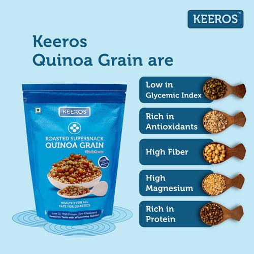 Keeros Lightly Spiced & Crunchy Quinoa Grain Roasted SuperSnack