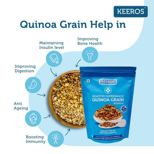 Keeros Lightly Spiced & Crunchy Quinoa Grain Roasted SuperSnack