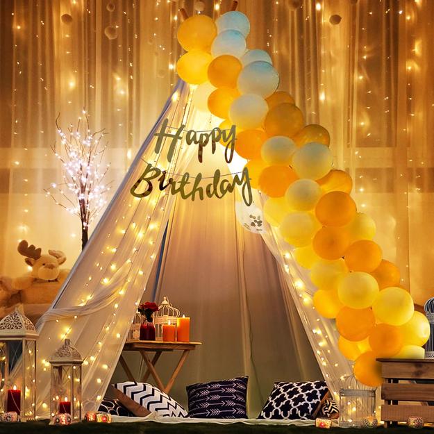 Birthday Decoration Items - 26 Pcs, Happy Birthday Decoration Items for Husband Wife | Cabana Tent for Birthday Decorations Girls Boys