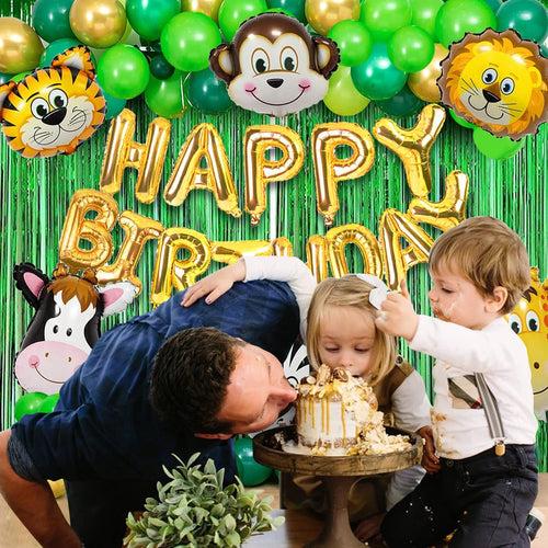 Jungle Theme Birthday Decoration - 49 Pcs, Birthday Decoration Items For Boy, Girl