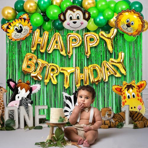 Jungle Theme Birthday Decoration - 49 Pcs, Birthday Decoration Items For Boy, Girl