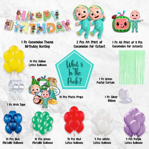 Cocomelon Birthday Decoration 67 Pcs - Decoration Items for Kids Birthday