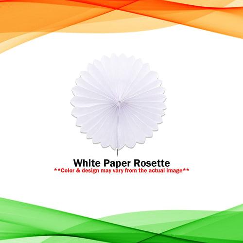 Happy Republic Day Decoration - Pack of 10 - Foil Balloon and Tricolor Rosettes