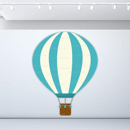 Hot Air Balloon Cutout Green Kids Happy Birthday