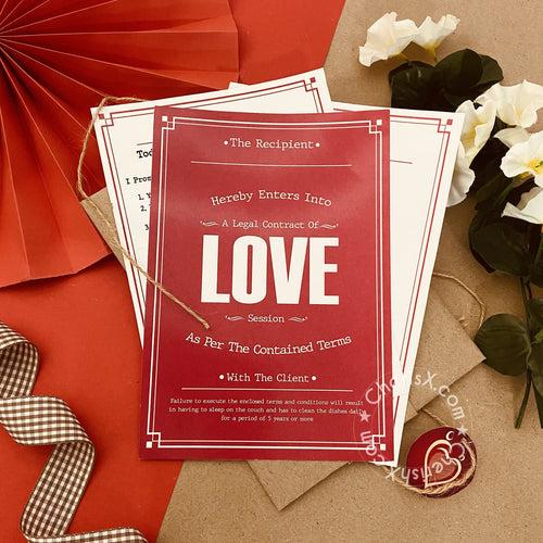 Love Contract - Valentine Day Gift for Girls Boys Girlfriend Boyfriend Husband Wife