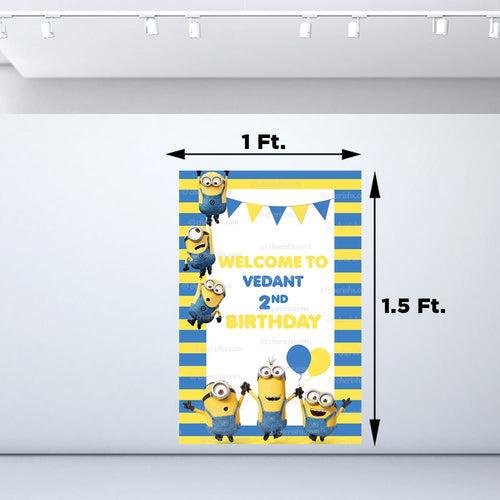 Minion Personalized Welcome Board for Kids Birthday
