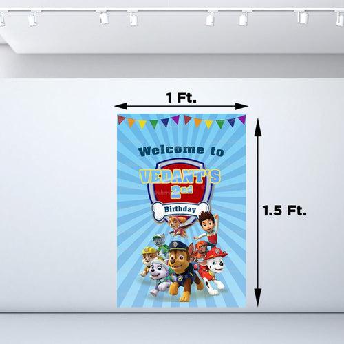 Paw Patrol Personalized Welcome Board for Kids Birthday