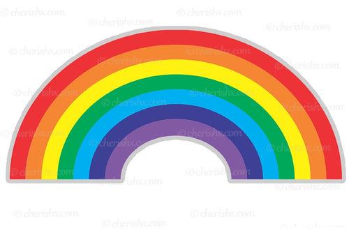 Rainbow Cutout Kids Happy Birthday