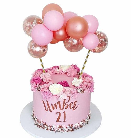 Cake Topper Rosegold Balloon