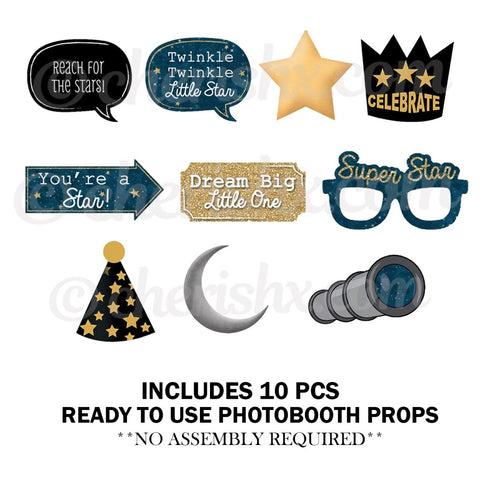 Star & Moon Photo Booth Party Props