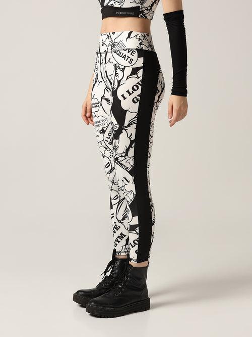 Write-Up Printed High Waist Tight