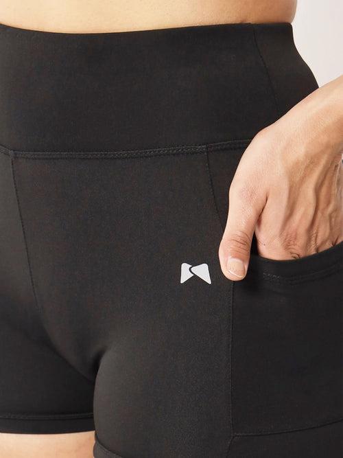 High Waist Cycling Shorts – Black