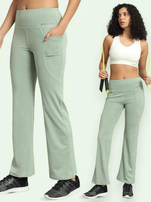 Bone-Dry High Rise Workout Flare Pant - Green