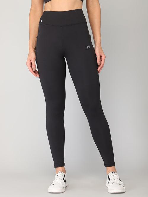 High Waist Workout Three Pocket Tight – Black