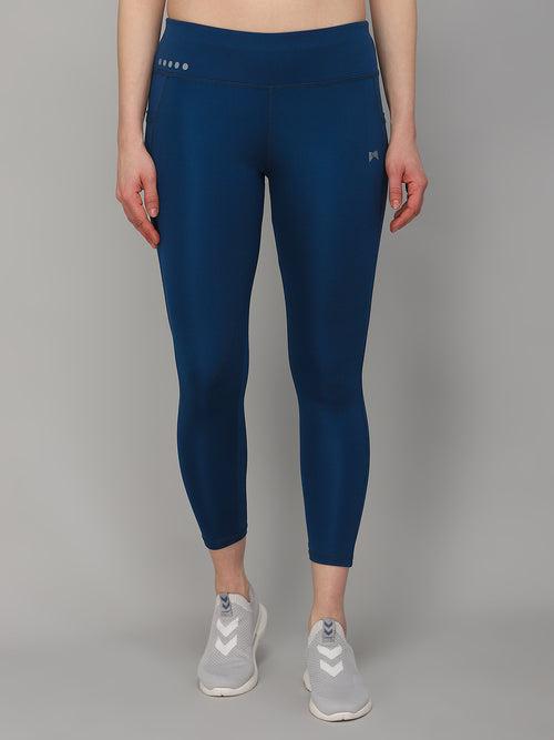 High Waist Workout Three Pocket Tight – Blue