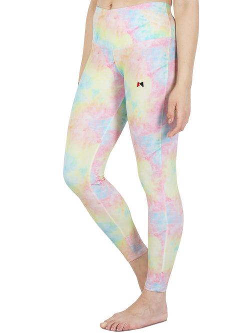 High Waist Yoke Belt Printed Workout Tight – Multicolour