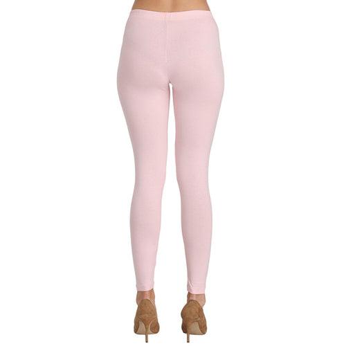 Groversons Paris Beauty Women's Pack of 2 Regular Leggings (BUTTER & PINK)