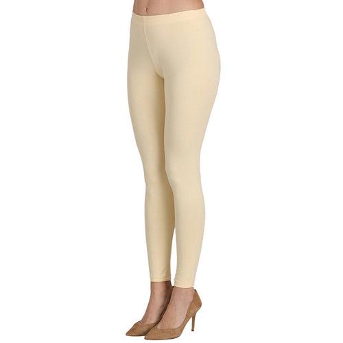 Groversons Paris Beauty Women's Pack of 2 Regular Leggings (BUTTER & SUNSINE)