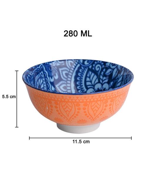 Floral Bowl Set Of 4 (280Ml)