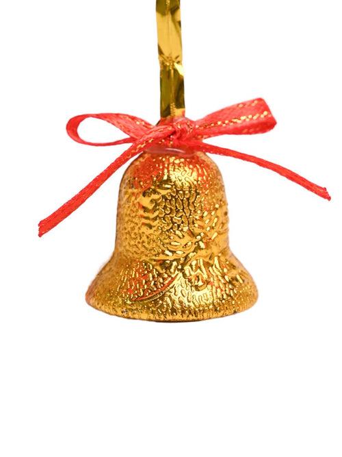 Christmas Bells Tree Decoration (Gold, Set Of 18, Assorted)