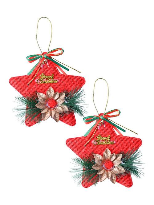 Christmas Decoration Star (Red & Set Of 2)