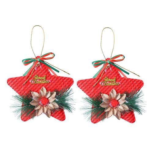 Christmas Decoration Star (Red & Set Of 2)