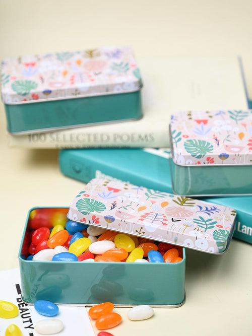 Floral Tin Storage Box - Set Of 3, Multicolor
