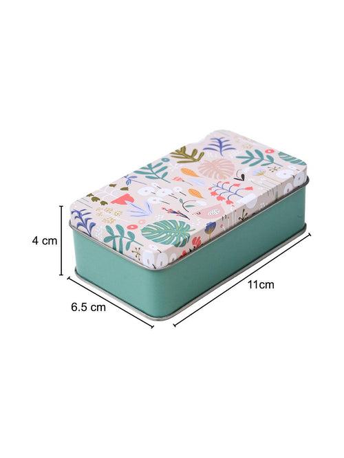 Floral Tin Storage Box - Set Of 3, Multicolor