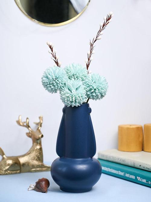 VON CASA Ceramic Blue Vase