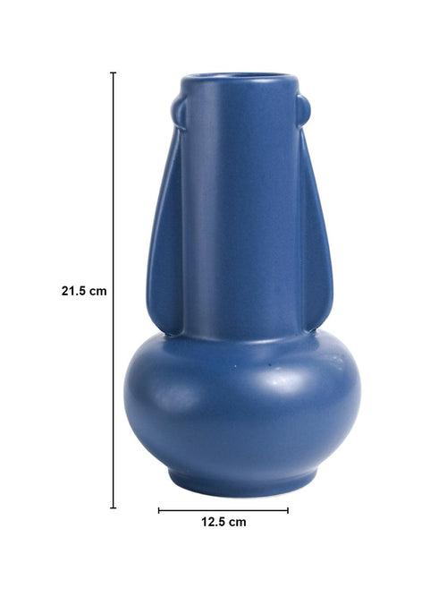 VON CASA Ceramic Blue Vase