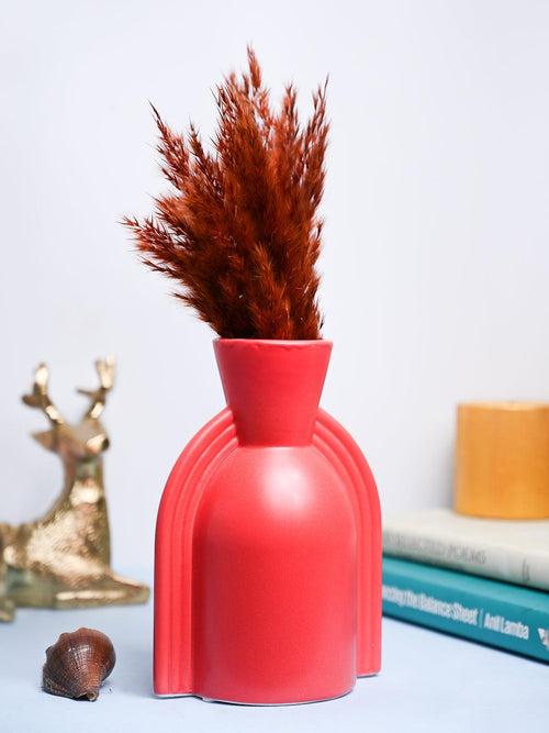 VON CASA Ceramic Red Vase