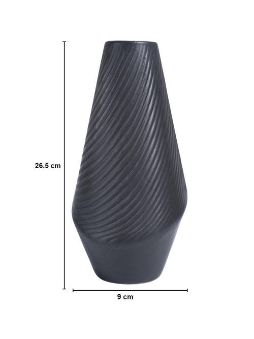 VON CASA Ceramic Black Vase