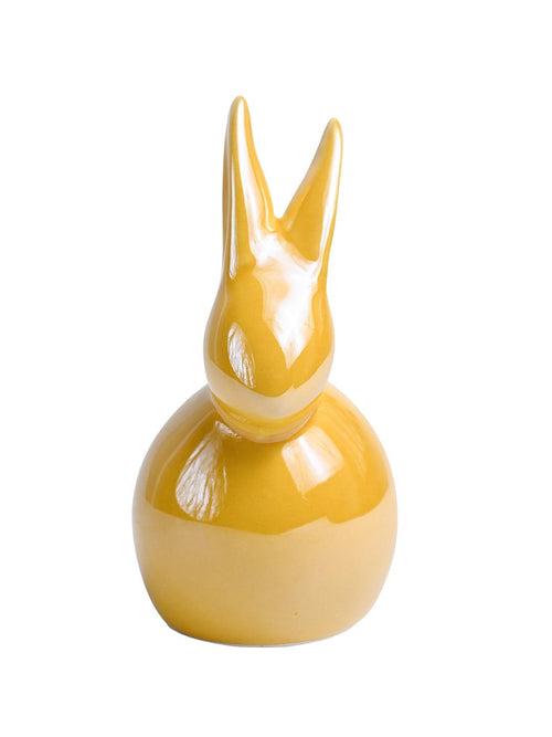VON CASA Ceramic Decorative Rabbit - Yellow, Set Of 2