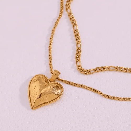 18KT Gold Plated Heart Layered Necklace