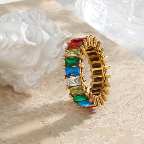 18KT Gold Plated Naira CZ Ring