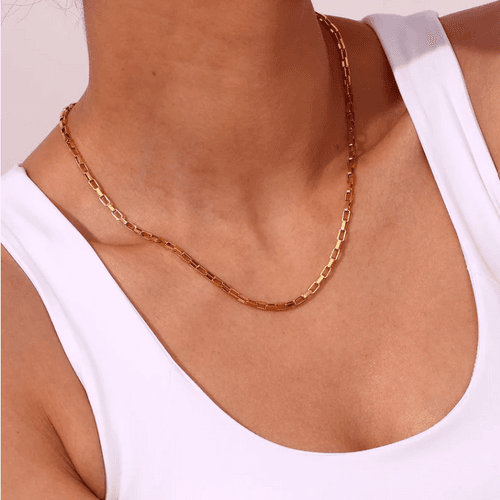 18KT Gold Plated Hollow Box Chain