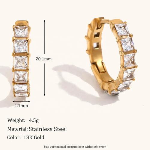 18KT Gold Plated Emma CZ Huggies