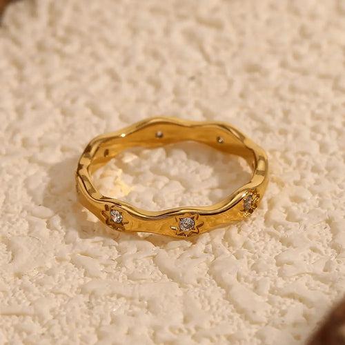 18KT Gold Plated Laura CZ Ring