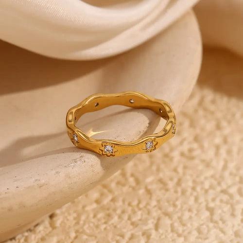 18KT Gold Plated Laura CZ Ring