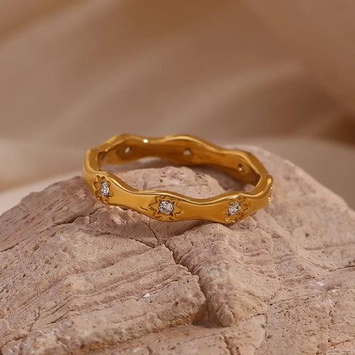 18KT Gold Plated Laura CZ Ring