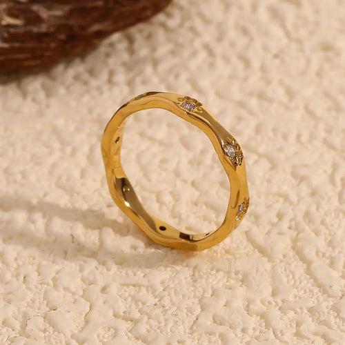 18KT Gold Plated Laura CZ Ring