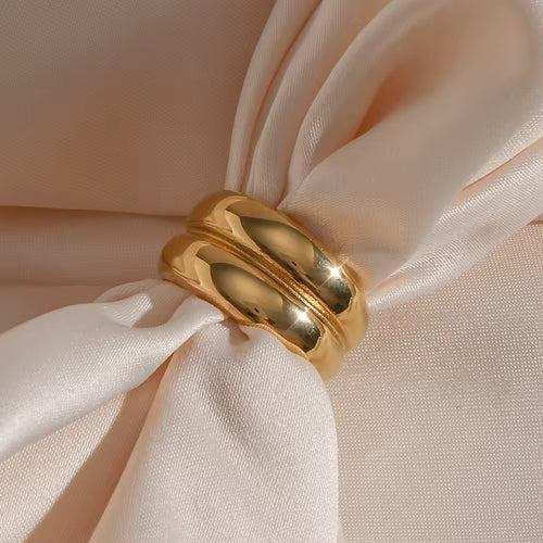 18KT Gold Plated Drum Ring