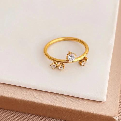 18KT Gold Plated Saylor CZ Ring