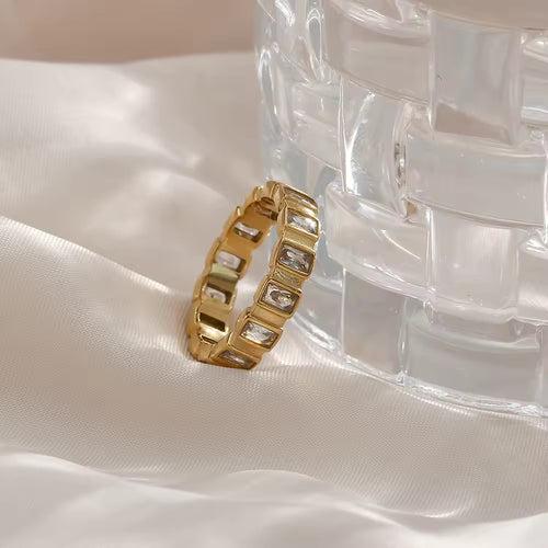 18KT Gold Plated Martin CZ Ring