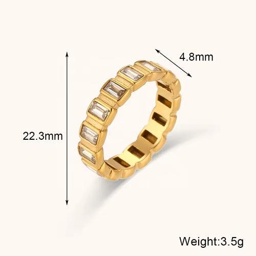 18KT Gold Plated Martin CZ Ring