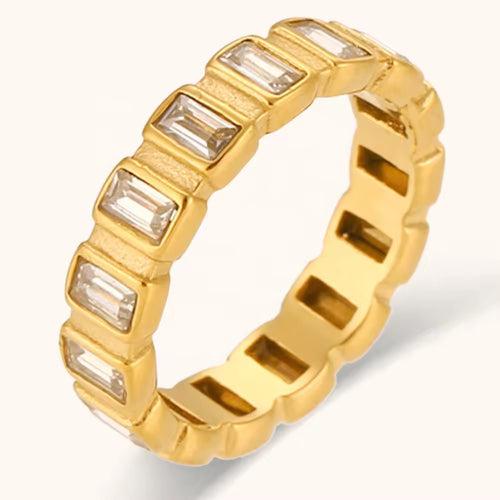 18KT Gold Plated Martin CZ Ring