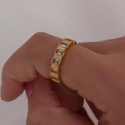 18KT Gold Plated Martin CZ Ring